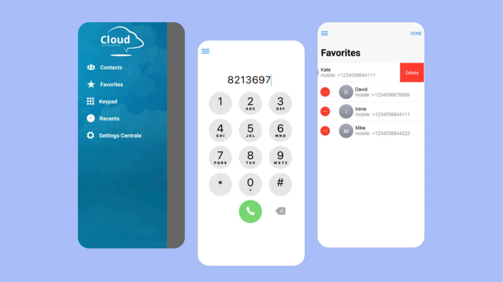 CloudCall mobile app